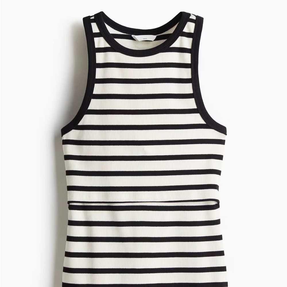 MAMA RIBBED NURSING TANK TOP